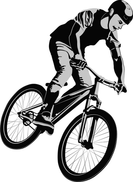 Vector Ilustración Del Ciclista — Vector de stock