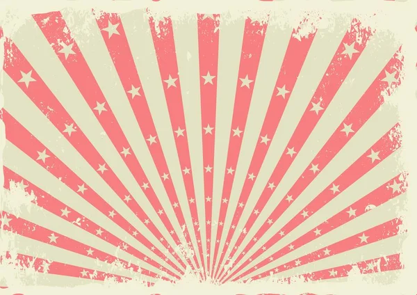 Fond Vintage Grunge Avec Étoiles Rayons Soleil — Image vectorielle