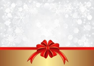 kırmızı kurdele ve yay Glitter arka plan