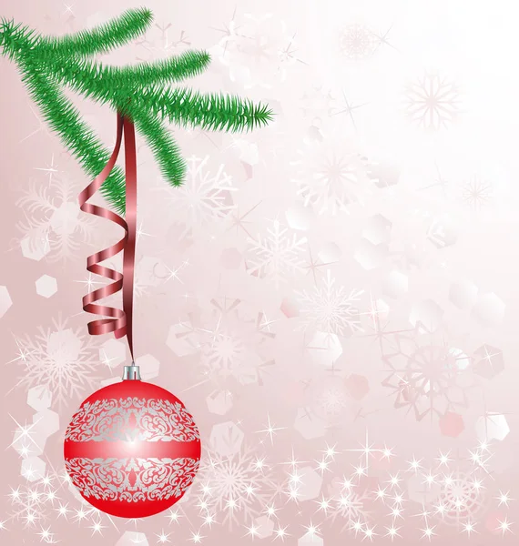 被写体の背景に赤のクリスマスの飾り — ストックベクタ