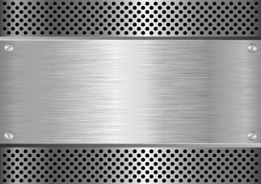 Metal desenli arkaplan - vektör illüstrasyonu
