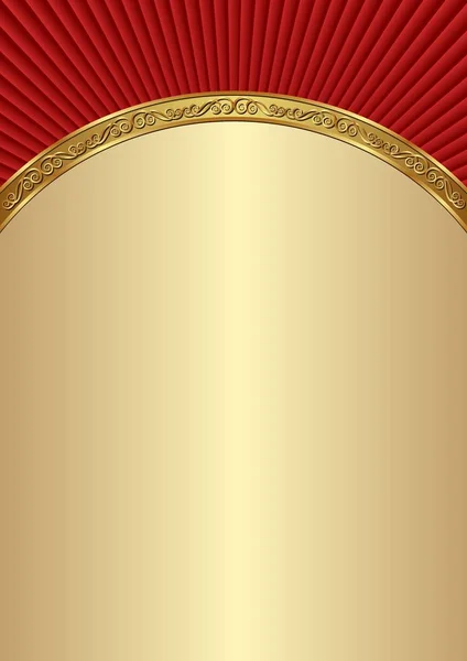 Dekorativer Hintergrund Mit Goldenem Rand — Stockvektor