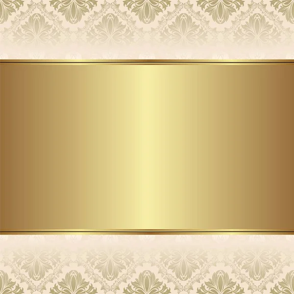 Золотой Фон Винтажным Орнаментом — стоковый вектор