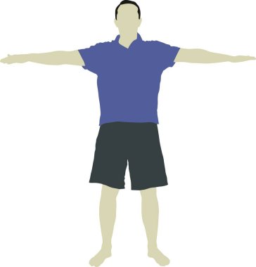 figure male with open arms clipart