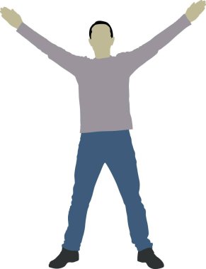 figure male with open arms clipart