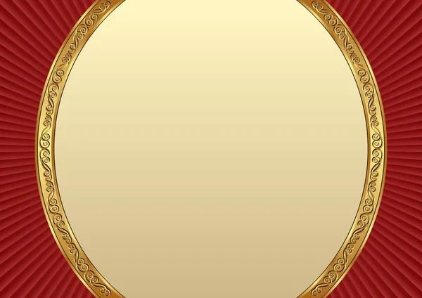 Декоративный Фон Золотой Каймой — стоковый вектор
