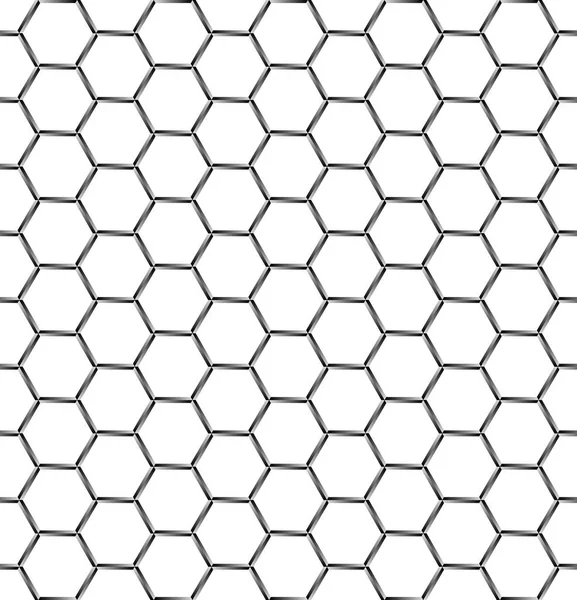 Grille Hexagonale Motif Sans Couture — Image vectorielle