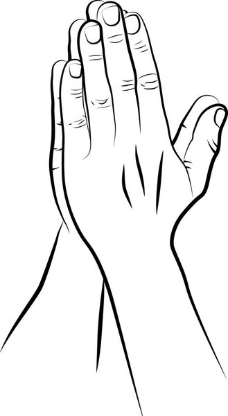 Эскиз молитвенных рук
