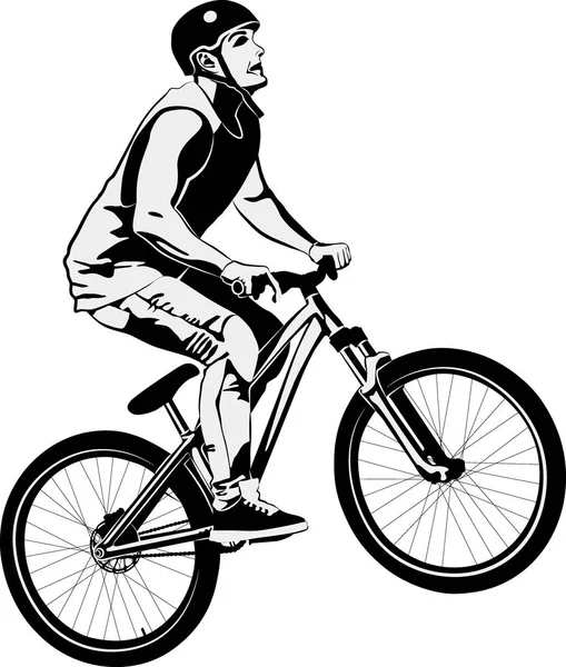 Cyclist — Stock Vector