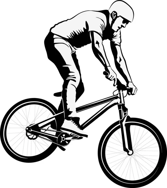 Cycliste — Image vectorielle