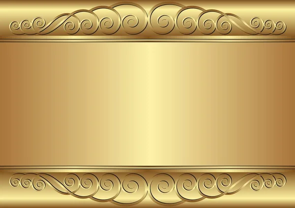 Zlaté Pozadí Vinobraní Ornament — Stockový vektor