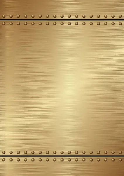 Golden Textured Metal Board Rivet — Stock Vector