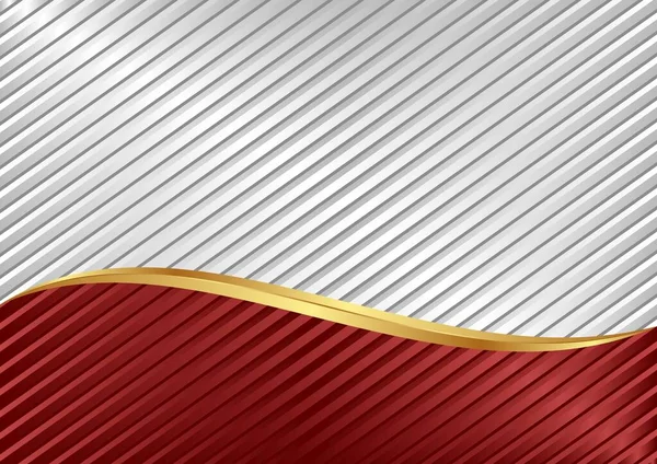 Fond Rouge Blanc Avec Séparateur Doré — Image vectorielle