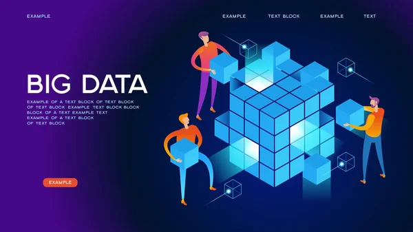 Big Data Web Banner — Stockvektor