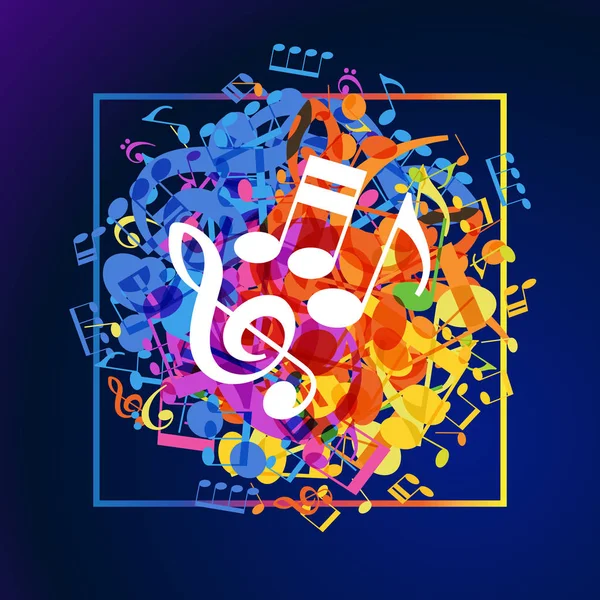 Music background with musical notes — Stock Vector
