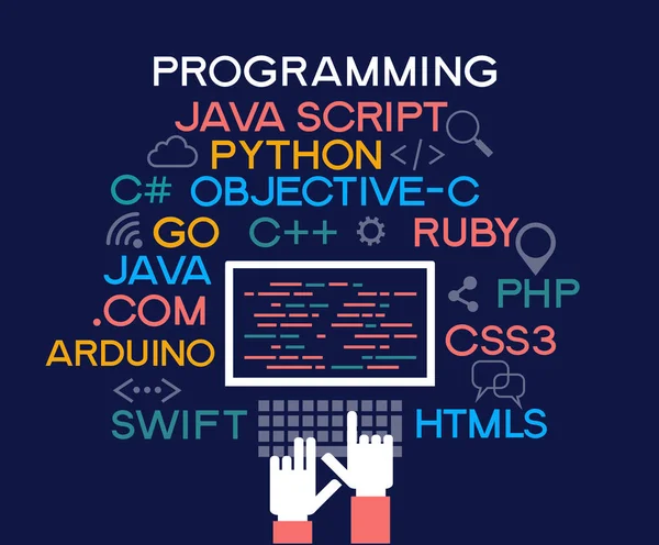 Programación de banner web — Vector de stock