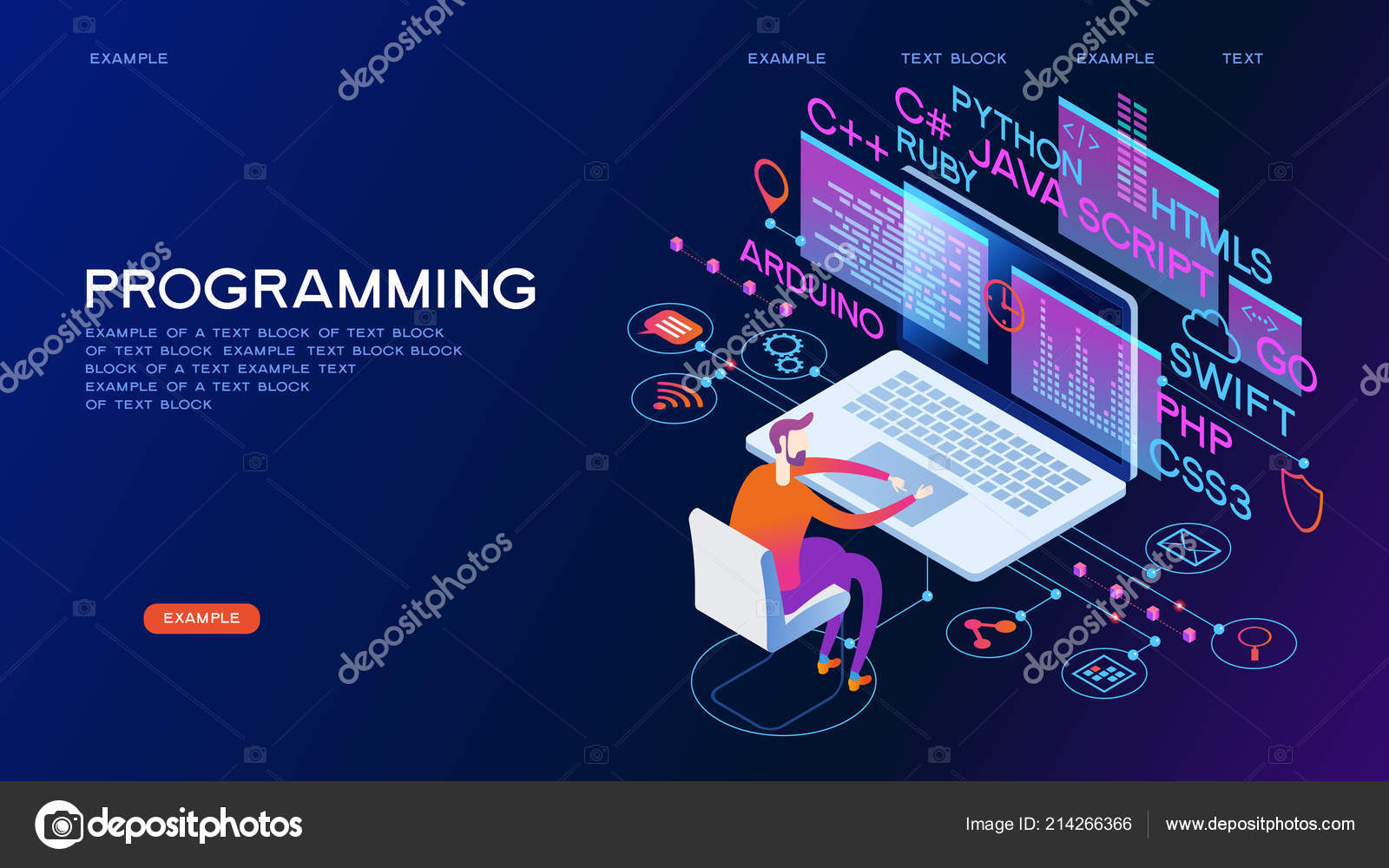 Programming web banner Stock Vector by ©VLADGRIN 214266366