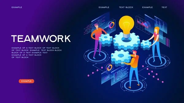 Teamwork webbanner — Stockvector