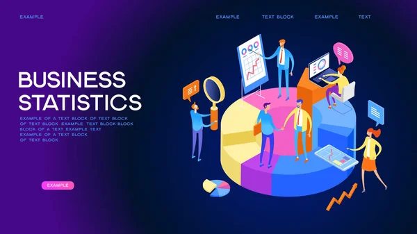 Business Statistics Web Banner — Stock Vector