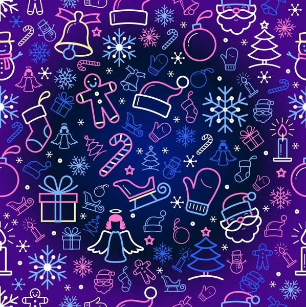 Holiday and Christmas background with icons — Stock Vector