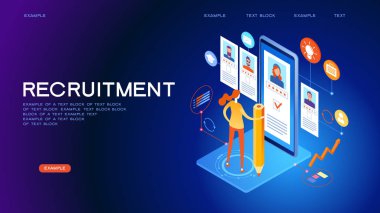 İşe Alım kavramı için web sayfası, afiş