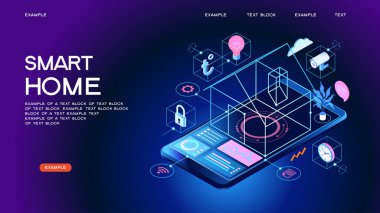 Akıllı ev kontrol kavramı afiş