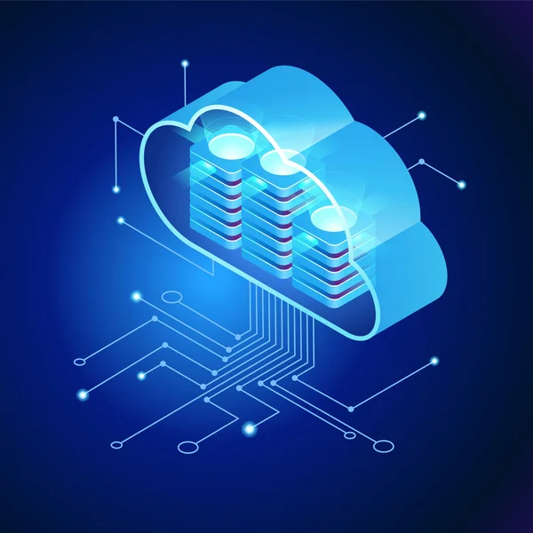Cloud technology concept banner — Stock Vector