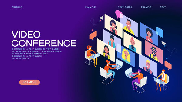 Chat with friends online. Collective virtual meeting