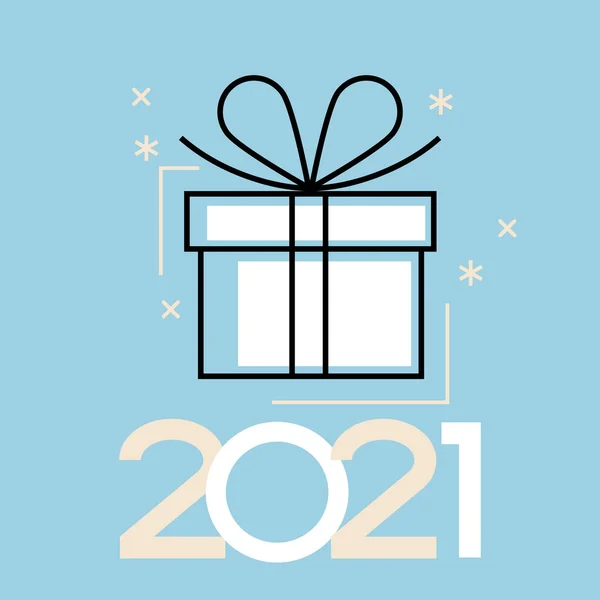 Vecteur 2021 Happy New Year Background Carte Cadeau Vacances Affiche — Image vectorielle