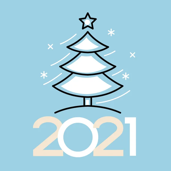 Vecteur 2021 Happy New Year Background Carte Cadeau Vacances Affiche — Image vectorielle