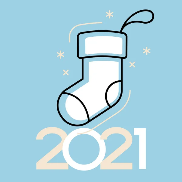 Vecteur 2021 Happy New Year Background Carte Cadeau Vacances Affiche — Image vectorielle
