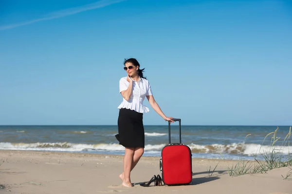 Fuera Las Vacaciones Oficina Playa — Foto de Stock