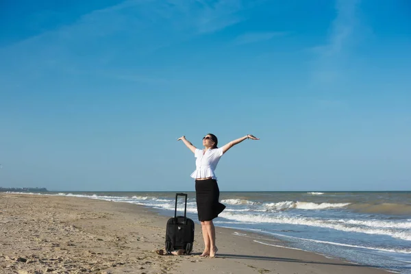 Fuera Las Vacaciones Oficina Playa — Foto de Stock