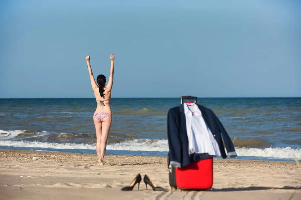 Fuera Las Vacaciones Oficina Playa — Foto de Stock