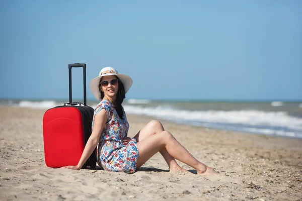 Young Beautiful Woman Seaside Vacation — Stock Photo, Image