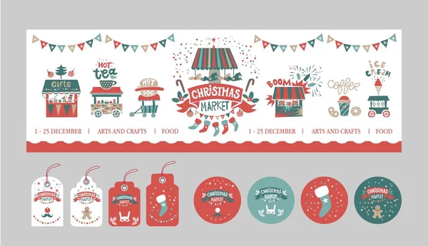 Noel hediye Etiketler ve stickerlar seti
