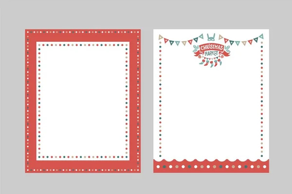 Marco de Navidad para felicitaciones, invitaciones — Vector de stock