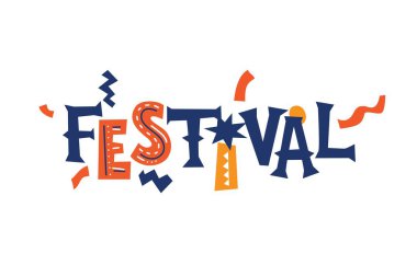 Festival vektör amblemi, işareti