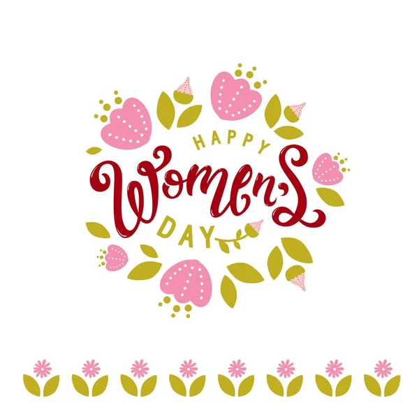 Internationale dag van de Womens embleem — Stockvector