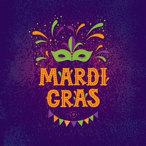 Mardi gras diseño de fiesta de carnaval — Vector de stock