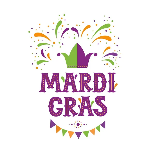 Mardi gras karneval part design. Fett tisdag, karneval, festival — Stock vektor