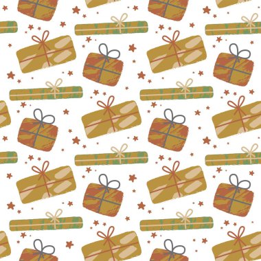 Noel hediye kutuları ile Seamless Modeli
