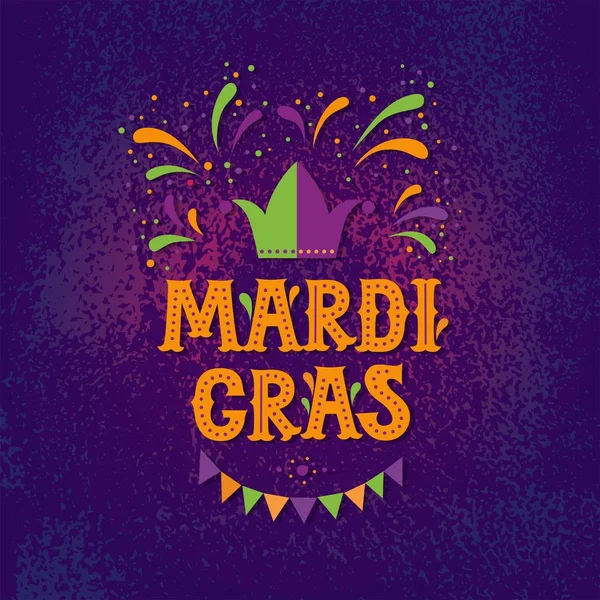 Mardi Gras Diseño Fiesta Carnaval Gordo Martes Carnaval Festival Ilustración — Vector de stock