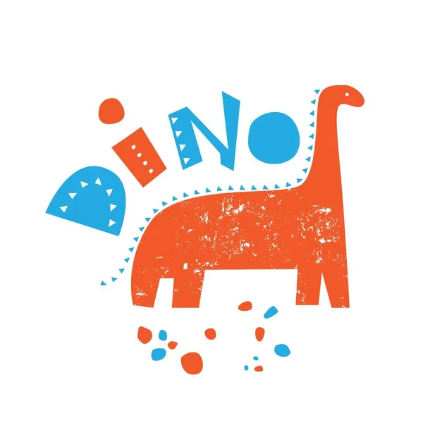 Illusztráció egy dinoszaurusz, a következő szavakkal: Dino — Stock Vector