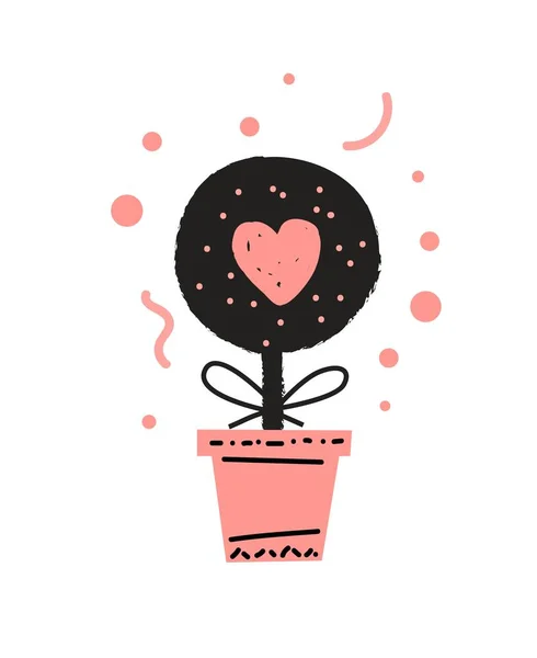 Plante d'intérieur dans un pot illustration vectorielle mignonne dans le style de dessin animé Illustration De Stock