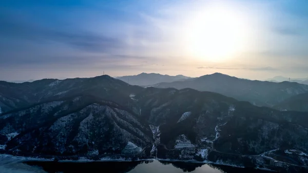 Nami Adası kış gemi günbatımı
