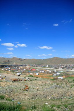 Moğolistan Ulanbatro şehir gökyüzü