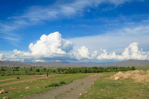Pastos Nube Pacífica Mongolia — Foto de Stock