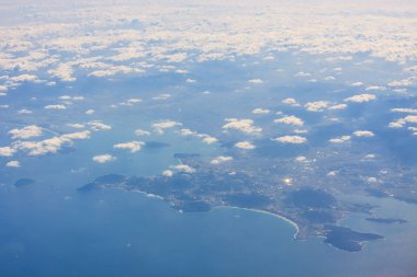 Guam bulutlar gökyüzünde