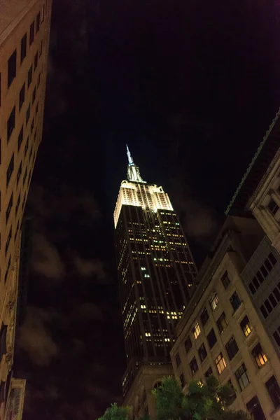 New York City Nachtzicht Straat — Stockfoto